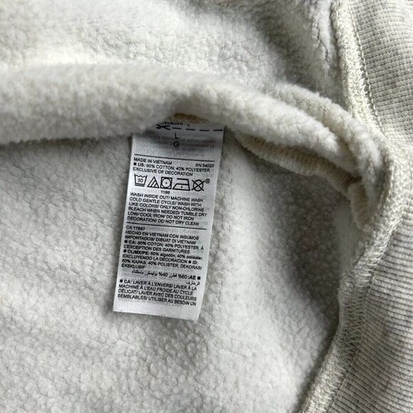 Old Navy Full Zip Up Hoodie Drawstring Hood Women Large Spell Out Soft Cozy READ - Picture 6 of 9